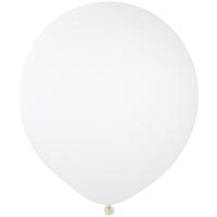 Шары 45см пастель белые, Весёлая Затея