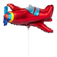 Шар мини фируга Самолет ретро красный