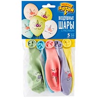 Набор шаров Единорог Голова 2цв 36см 5шт