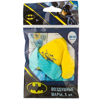 Бэтмен Шары 30см Бэтмен, 5шт 1111-1261