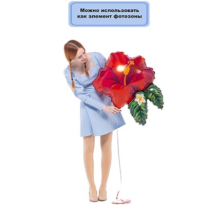 Б ФИГУРА Цветок тропический красный