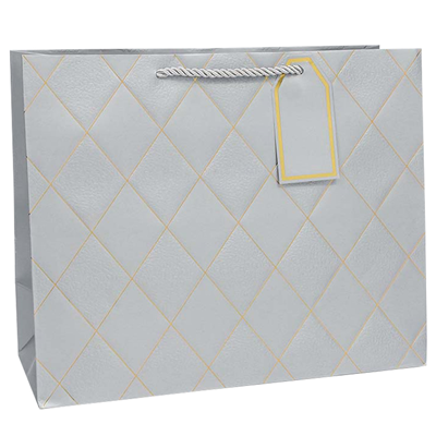 Пакет бум подар Ромбы с тис микс 32х26см