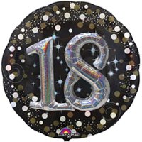 Шар ДЖАМБО HB Sparkling Birthd 18 gold