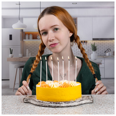 Свечи для торта Свечи для торта Белые блеск 13,5см 24шт