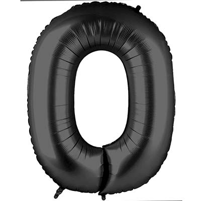 Шар цифра "0", 101см Black