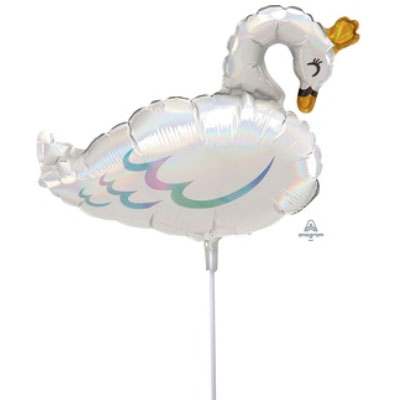 Шар мини фигура Лебедь переливы