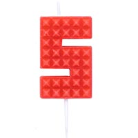 Свеча-цифра 5 Конструктор, 4,5см