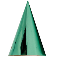 Колпаки блестящие мятные, 6 штук