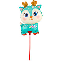 К М/ФИГУРА Олень бирюзовый на палочке