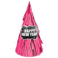 Колпак дождик фольг HNY розовый