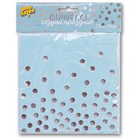 Салфетки Горошек серебряный 33см, 6шт