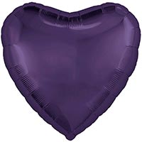 Шар сердце 45см Темно-фиолетовый