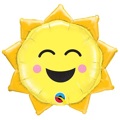 Шарики из фольги Шар фигура Солнце улыбающееся