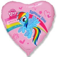 Шарик 45см Пони в сердечке