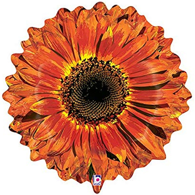 Шар фигура Цветок Гербера оранжевая
