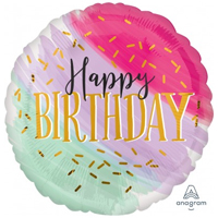 Шар ДЖАМБО H. Birthday Краски акварель