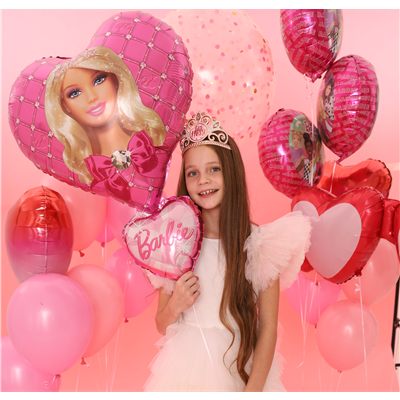 Шар фигура Барби в сердце