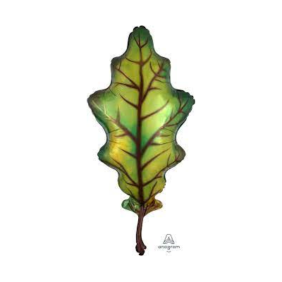 Шарики из фольги Шар фигура Лист дубовый зеленый