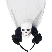 Ободок Череп с черной фатой