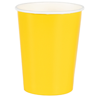 Стакан желтый 250мл 6шт