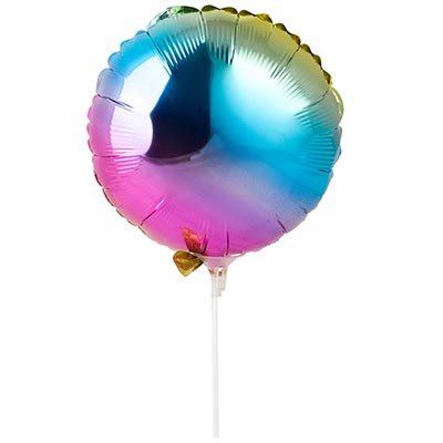 Шарик без рисунка 9" круг Радуга нежная