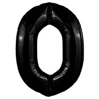 Шар цифра "0", 101см Пастель Black