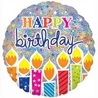 Шар ДЖАМБО Happy Birthday Свечи