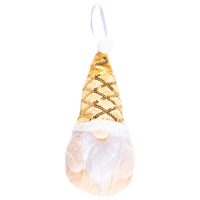 Санта Гном золотой, текстиль 15см