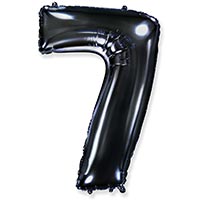 Шарик цифра "7", 101см Black