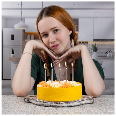 Свечи для торта Серебряные 10см 12шт