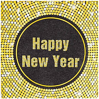 Новый год Салфетка HNY Ретро 33см 20шт 1502-3399