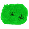 Вечеринка Хэллоуин Паутина зеленая с 2мя пауками 1х1м 1501-6300