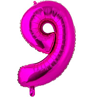 Цифры и числа Шар цифра "9", 66см Fuchsia 1207-3696