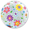  Шар bubble Ромашки разноцветные, 56 см 1202-1435