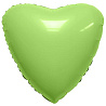 Зеленая Р Б/РИС СЕРДЦЕ 18" Сатин Pistachio 1204-1247