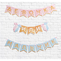 Мальчик или Девочка? Гирлянда Мальчик Девочка? вымпел 2,2м 2001-7705