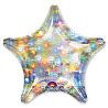 Серебряная Шарик блеск 45см звезда Fireworks 1205-0043