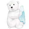 Животные Шар фигура Медведь полярный белый 1207-5174