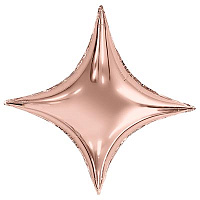 Розовое Золото Р Б/РИС 37" ЗВЕЗДА 4х-конечная Rose Gold 1204-1264