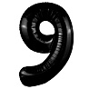 Цифры и числа Шар цифра "9", 101см Пастель Black 1207-5198