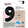 Шар цифра "9", 101см Пастель Black