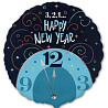 Новый год Шар 18", 45см, Новый год Часы, Anagram 1202-1238