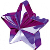 Фиолетовая Грузик для шара Звезда фиолетовая 170гр. 1302-0786