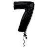 Цифры и числа Шар фигура цифра 7 Black 1207-1471