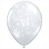 Свадьба Бабочки Шелк 11" Бабочки Diam Clear 1103-0872