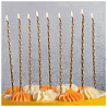 Свечи для торта Золотые 17см 24шт
