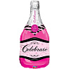 Девичник Glamour party Шар фигура Бутылка шампанского розовая 1207-3508