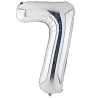 Цифры и числа К ЦИФРА 7  40" Silver блеск 1207-5408