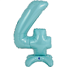Цифры и числа Шар цифра 4 64см PastelBlue на подставке 1207-4268
