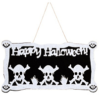 Вечеринка Хэллоуин Баннер Happy Halloween Черепа, фетр 1505-1837